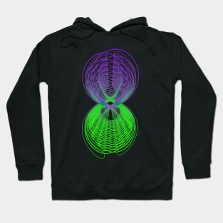 Galaxy geometric abstract purple green Hoodie